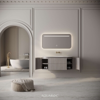 Belgravia II Vanity Unit & Stone Basin 1200mm Sabbia Grigio Oak